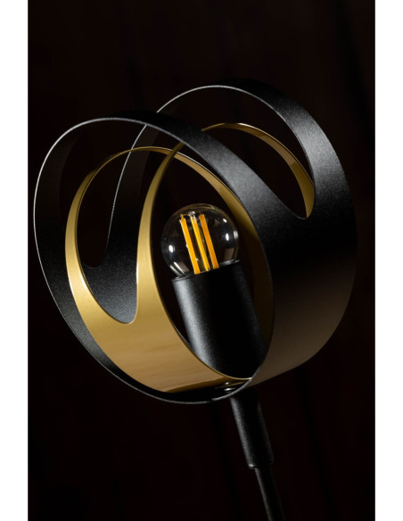 Lampa Stołowa SELENA w kolorze czarno-złotym