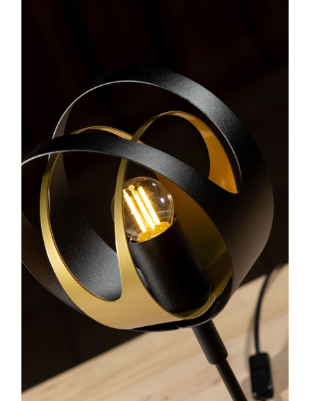 Lampa Stołowa SELENA w kolorze czarno-złotym
