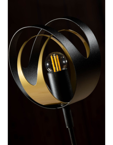 Lampa Stołowa SELENA w kolorze czarno-złotym