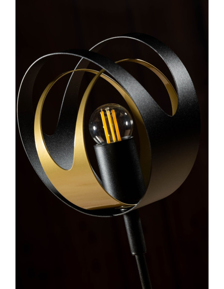 Lampa Stołowa SELENA w kolorze czarno-złotym