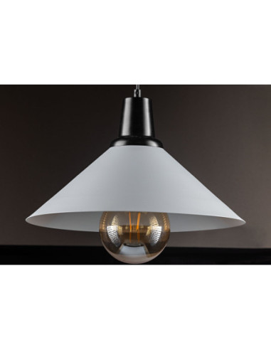 LAMPA WISZĄCA REILING XXL/1/SZARO-SREBRNA/CZARNY