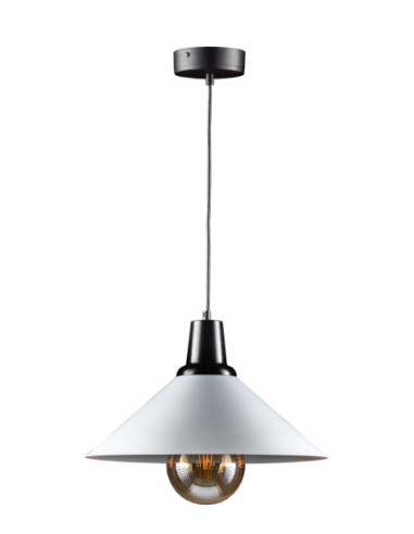 LAMPA WISZĄCA REILING XXL/1/SZARO-SREBRNA/CZARNY