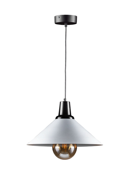 LAMPA WISZĄCA REILING XXL/1/SZARO-SREBRNA/CZARNY