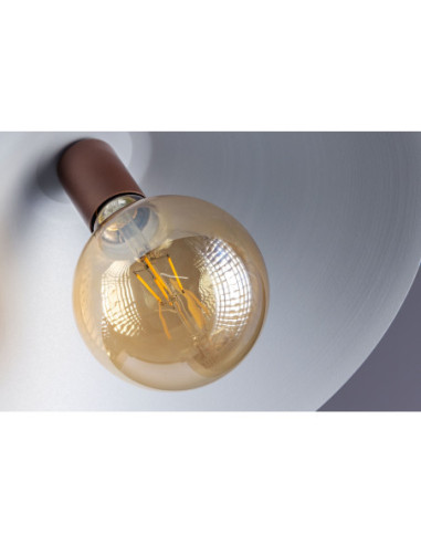 LAMPA WISZĄCA REILING XXL/1/SZARO-SREBRNA/MIEDŹ