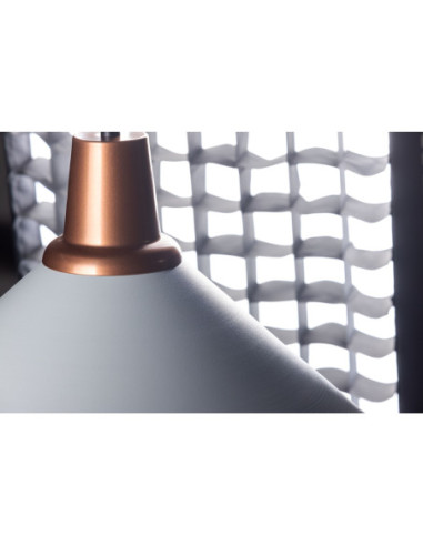 LAMPA WISZĄCA REILING XXL/1/SZARO-SREBRNA/MIEDŹ