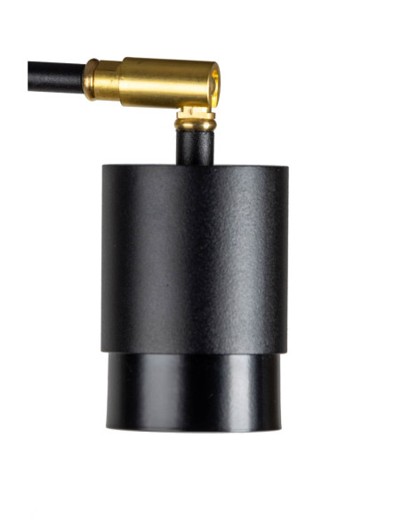 SOUL KINKIET 2P CZARNA STR./CZARNY GŁADKI/MOSIĄDZ