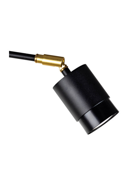 SOUL KINKIET 2P CZARNA STR./CZARNY GŁADKI/MOSIĄDZ