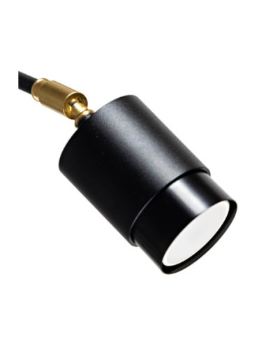 SOUL KINKIET 2P CZARNA STR./CZARNY GŁADKI/MOSIĄDZ