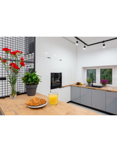 SOUL KINKIET 2P CZARNA STR./CZARNY GŁADKI/MOSIĄDZ