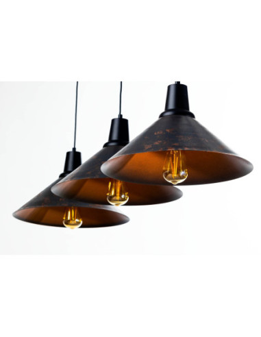 LAMPA WISZĄCA REILING OLD 3L/MIEDZIOWANA/Handmade/