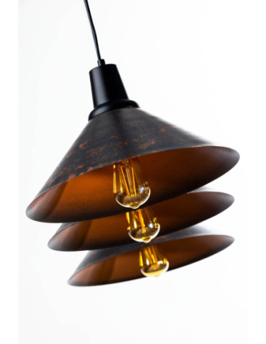 LAMPA WISZĄCA REILING OLD 3L/MIEDZIOWANA/Handmade/