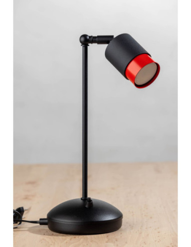 LAMPA GABINETOWA Soul CZERWONA/CZARNA STRUKTURA