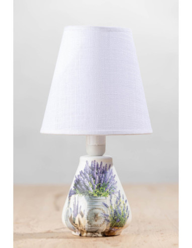 LAMPKA CERAMICZNA - LAWENDA W DZBANKU /HAND MADE/