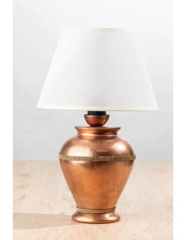 LAMPA CERAMICZNA REDŻINA/MIEDŹ/KRYSZTŁ...