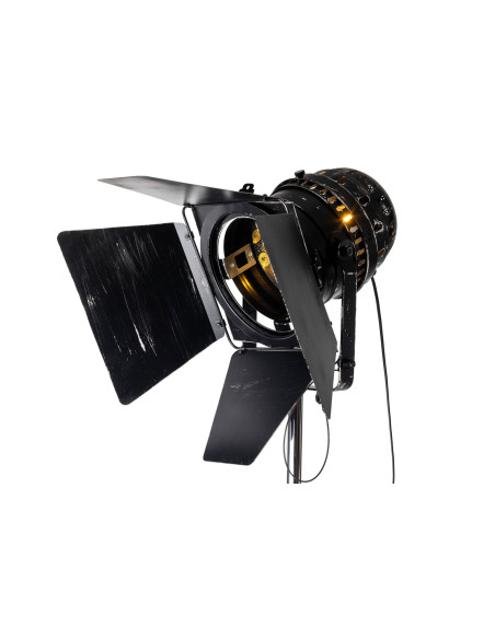 Lampa Podłogowa Kolonialna TRIPOD REFLEKTOR Z SKRZYDEŁKAMI/Handmade