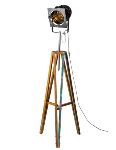 Lampa Podłogowa Kolonialna TRIPOD REFLEKTOR...