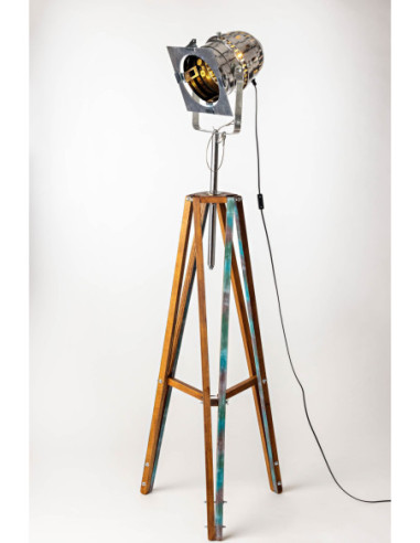 Lampa Podłogowa Kolonialna TRIPOD REFLEKTOR...