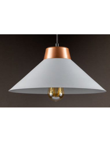 LAMPA WISZĄCA REILING XXL/2/SZARO-MIEDZIANA