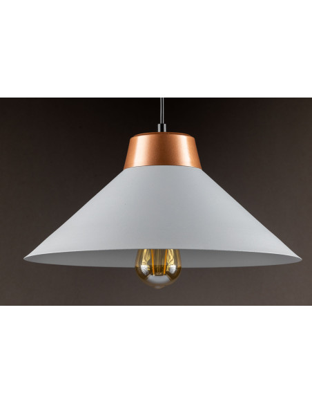 LAMPA WISZĄCA REILING XXL/2/SZARO-MIEDZIANA