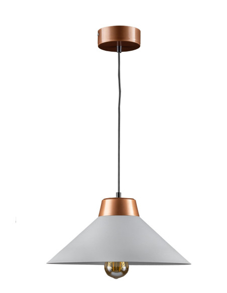 LAMPA WISZĄCA REILING XXL/2/SZARO-MIEDZIANA