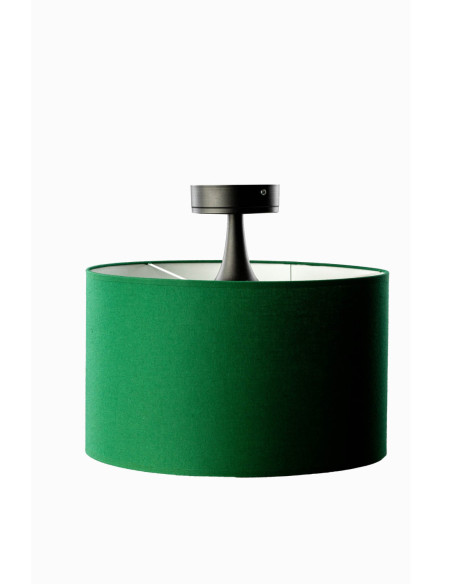 Lampa sufitowa ZIELONA BUTELKA / czarny/abażur FI-40 cm