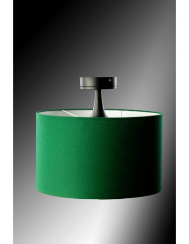 Lampa sufitowa ZIELONA BUTELKA / czarny/abażur...