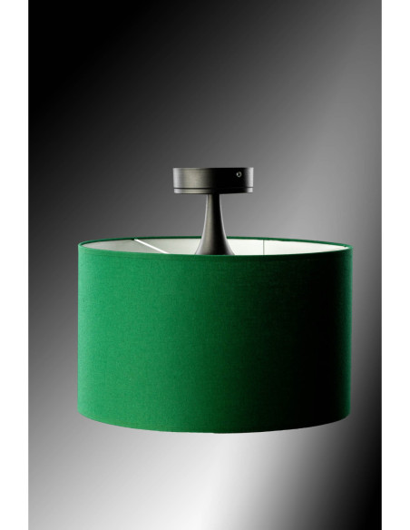 Lampa sufitowa ZIELONA BUTELKA / czarny/abażur FI-40 cm
