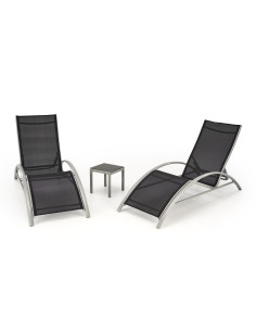 EMBOLO zestaw 2 leżaki + stolik (1p 1set)