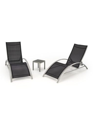 EMBOLO zestaw 2 leżaki + stolik (1p 1set)