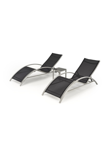 EMBOLO zestaw 2 leżaki + stolik (1p 1set)