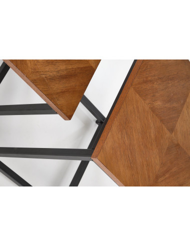 ELZA zestaw 2 ław, orzechowy / czarny (1p 1szt)