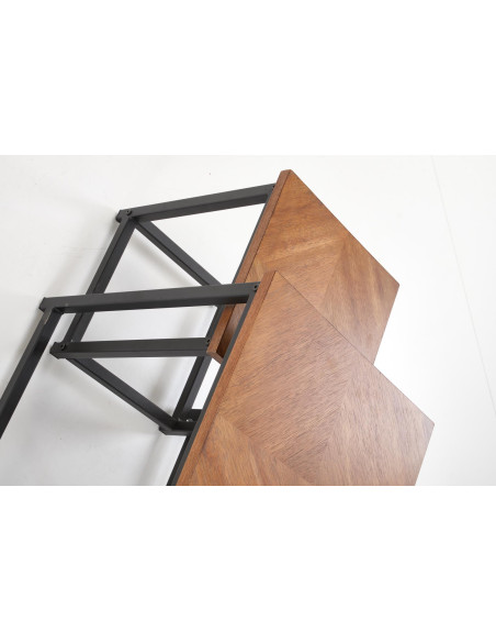 ELZA zestaw 2 ław, orzechowy / czarny (1p 1szt)