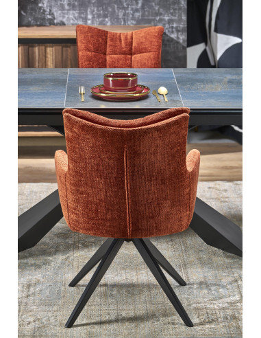 LUCIANO stół rozkładany, blat: niebieski marmur (2p 1szt)