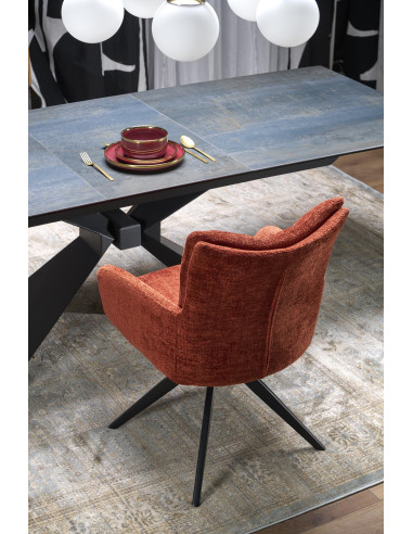 LUCIANO stół rozkładany, blat: niebieski marmur (2p 1szt)