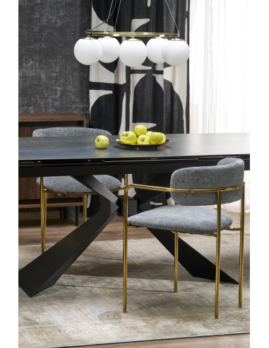 LUCIANO stół rozkładany, blat: niebieski marmur (2p 1szt)