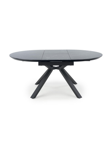 VERTIGO stół rozkładany, blat - czarny marmur, nogi - czarny (2p 1szt)