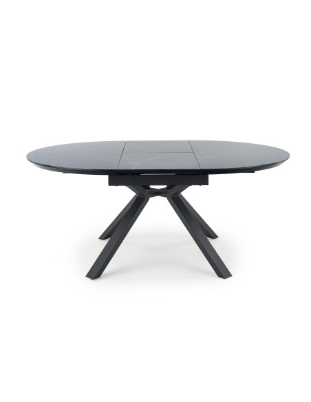 VERTIGO stół rozkładany, blat - czarny marmur, nogi - czarny (2p 1szt)