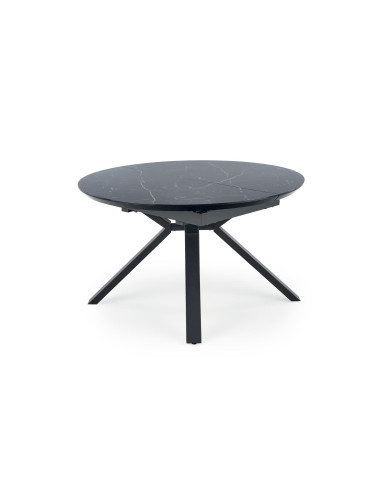 VERTIGO stół rozkładany, blat - czarny marmur, nogi - czarny (2p 1szt)