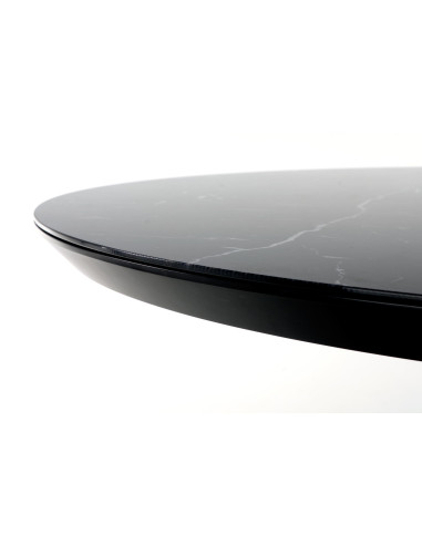 VERTIGO stół rozkładany, blat - czarny marmur, nogi - czarny (2p 1szt)