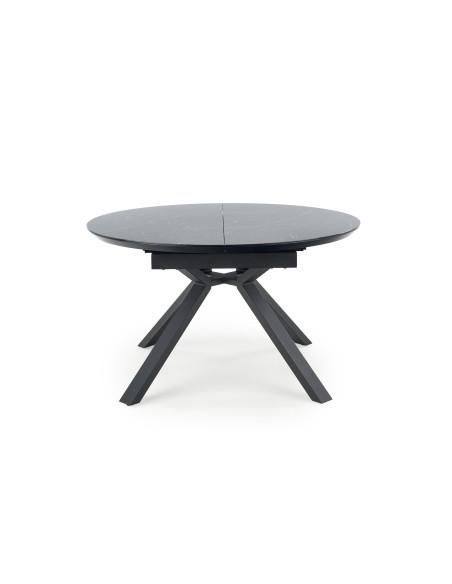 VERTIGO stół rozkładany, blat - czarny marmur, nogi - czarny (2p 1szt)