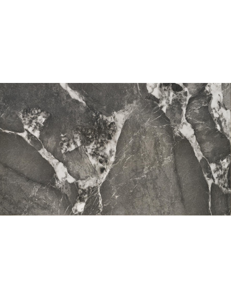 FELIX stół rozkładany, blat - popielaty marmur, nogi - czarny (2p 1szt)