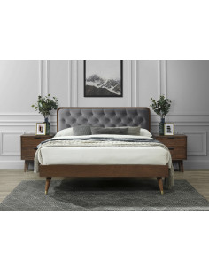 CASSIDY łóżko popielaty / orzech (3p 1szt) 2