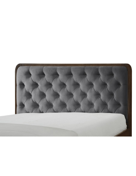 CASSIDY łóżko popielaty / orzech (3p 1szt)