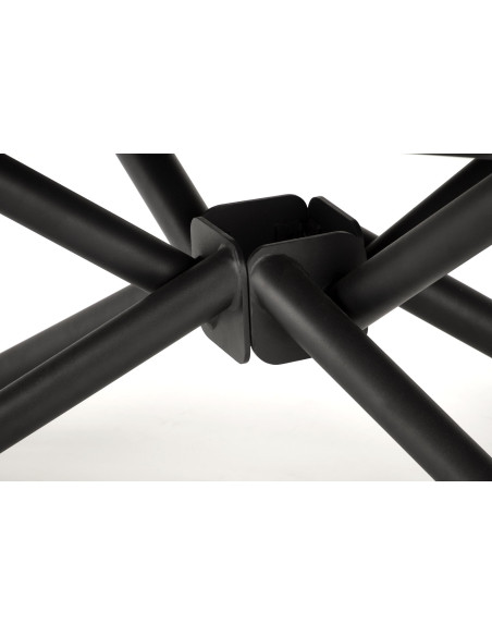 VITORINO stół rozkładany, blat - czarny marmur, nogi - czarny (2p 1szt)