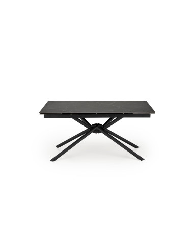 VITORINO stół rozkładany, blat - czarny marmur, nogi - czarny (2p 1szt)