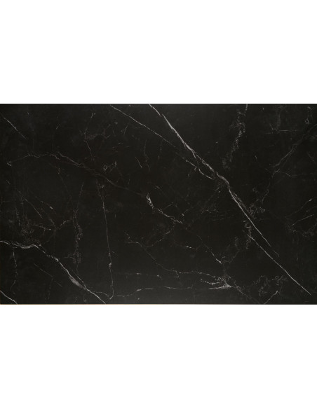 VITORINO stół rozkładany, blat - czarny marmur, nogi - czarny (2p 1szt)