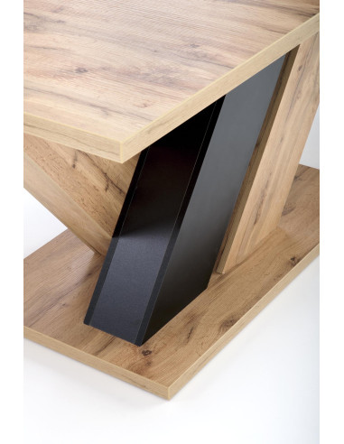 BRANDON stół rozkładany 160-200/90 cm dąb wotan/czarny (2p 1szt)