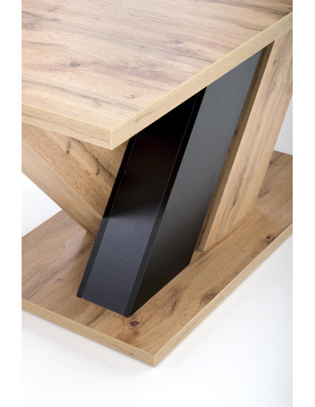 BRANDON stół rozkładany 160-200/90 cm dąb wotan/czarny (2p 1szt)