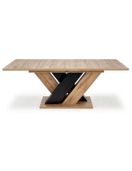 BRANDON stół rozkładany 160-200/90 cm dąb wotan/czarny (2p 1szt)