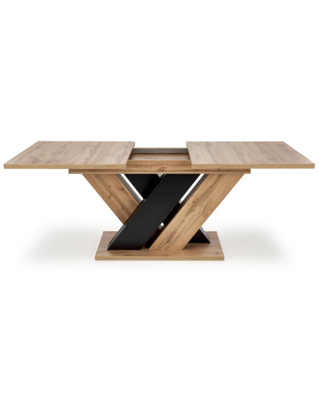 BRANDON stół rozkładany 160-200/90 cm dąb wotan/czarny (2p 1szt)